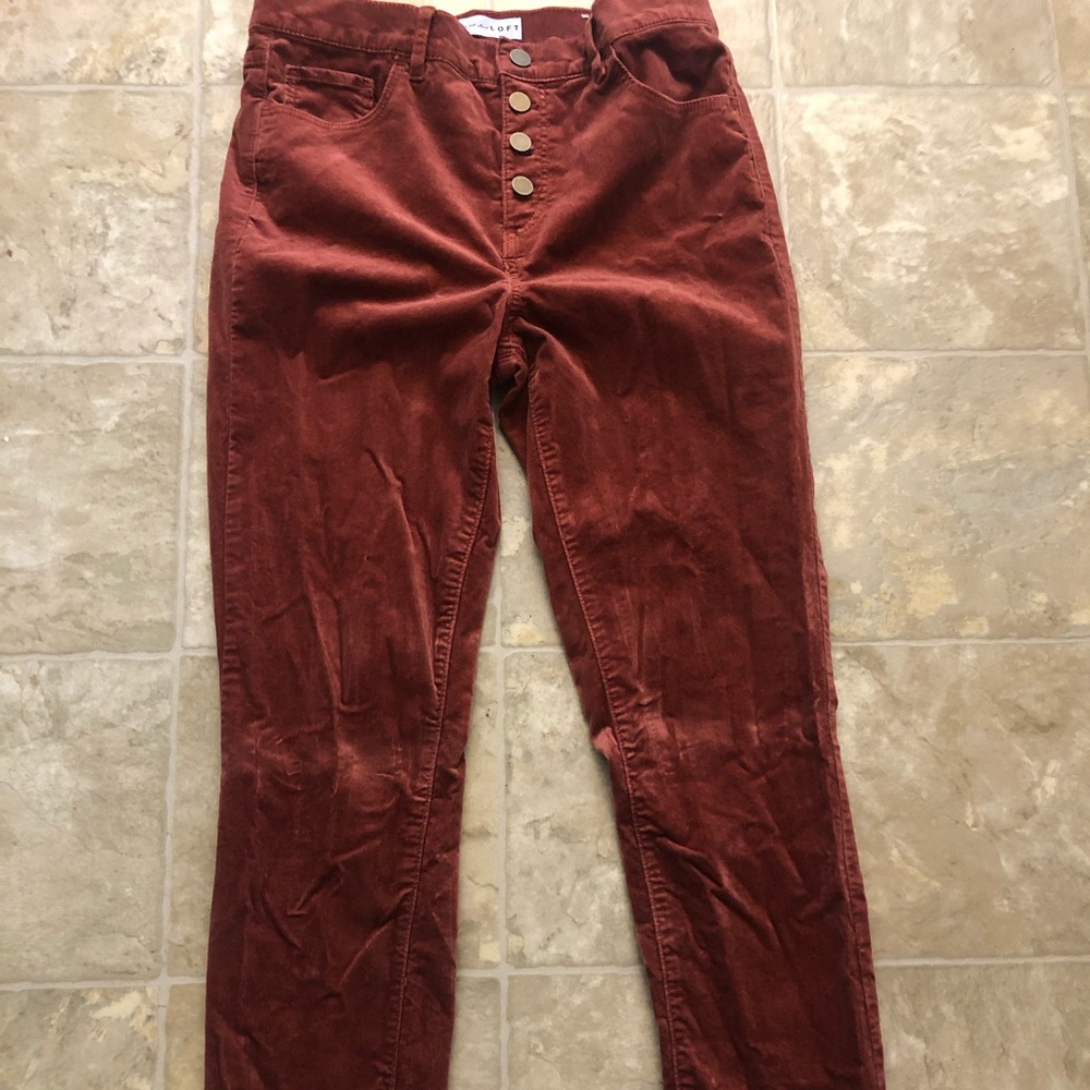New without tags loft rust colored pants